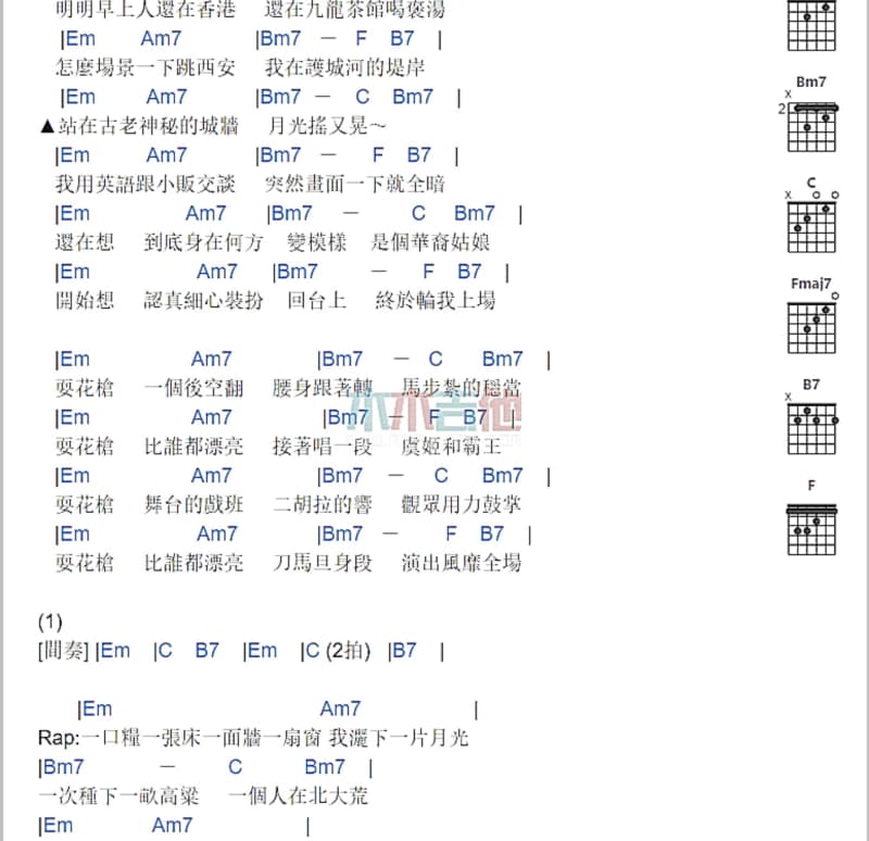《在远方》吉他谱_平安