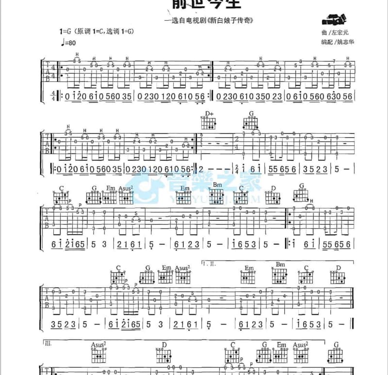 《浪青海》吉他谱_苹果妹妹