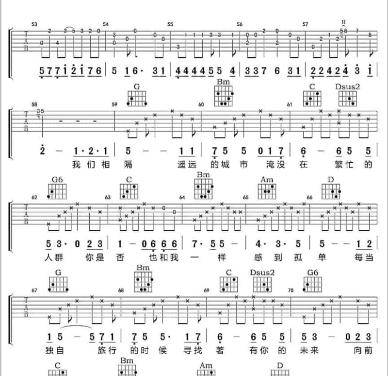 《Never knows tomorrow》吉他谱_朴树