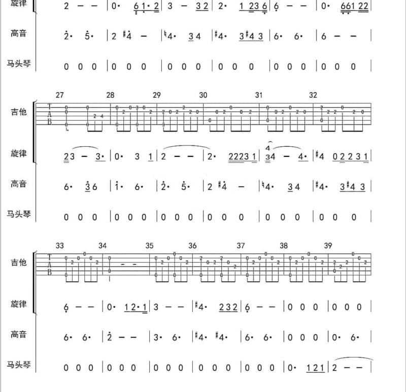 《爱你的话还没有说出口》吉他谱_祁隆