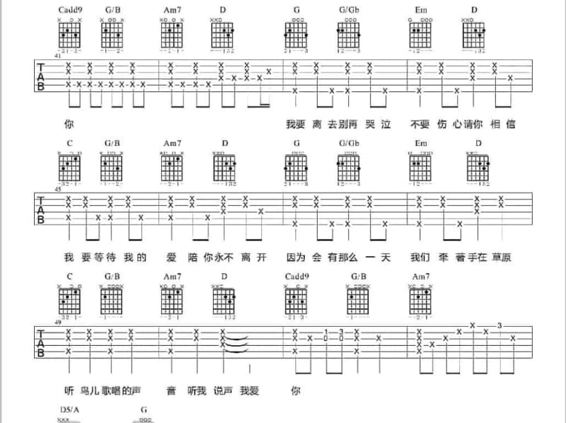 《情歌》吉他谱_胡海泉