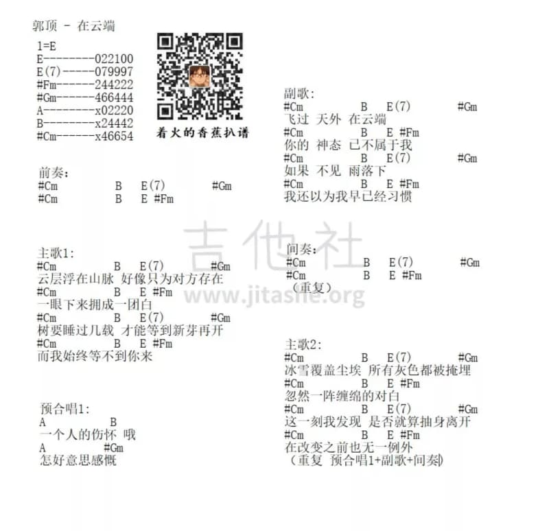 《己亥杂诗》吉他谱_奇然