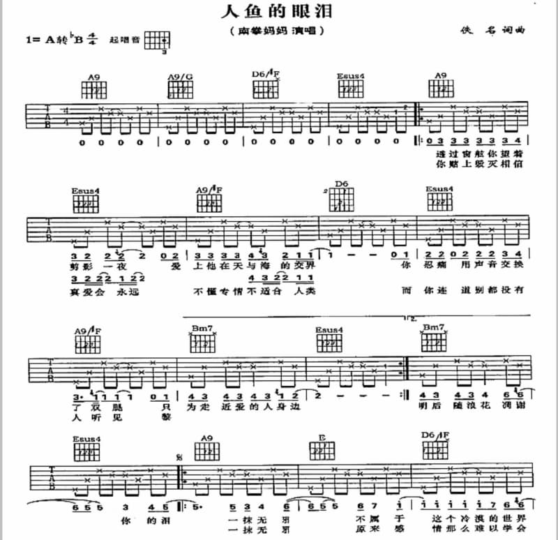 《孤城》吉他谱_企鹅乐团