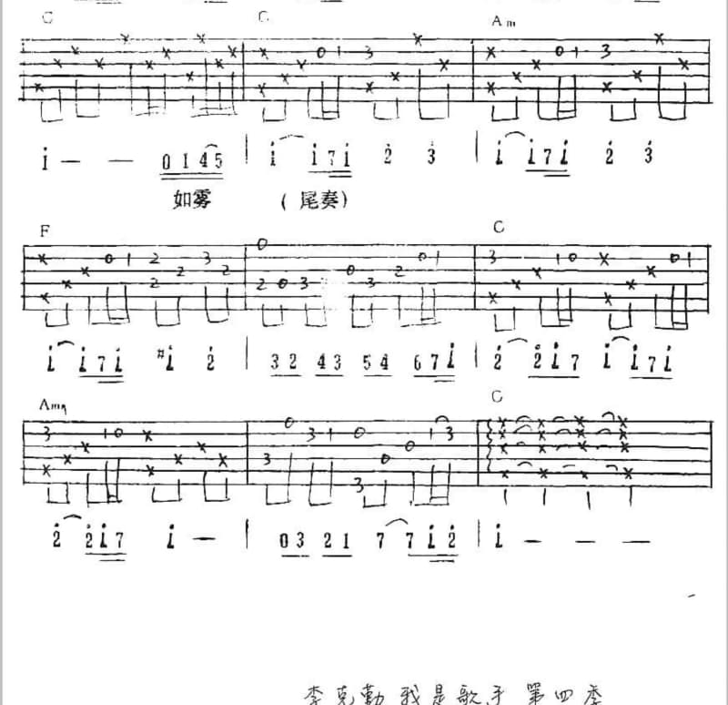 《80诉说》吉他谱_乔海清