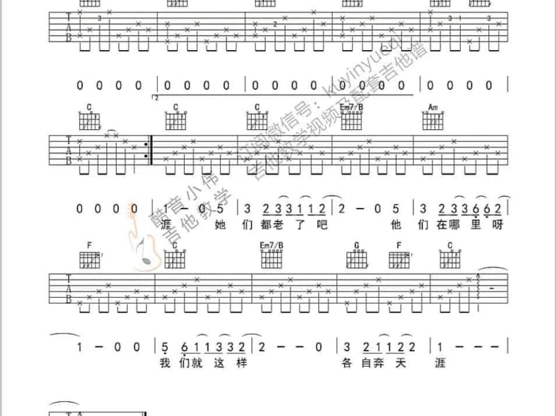 《一千颗真爱的心给了谁》吉他谱_黄子铭
