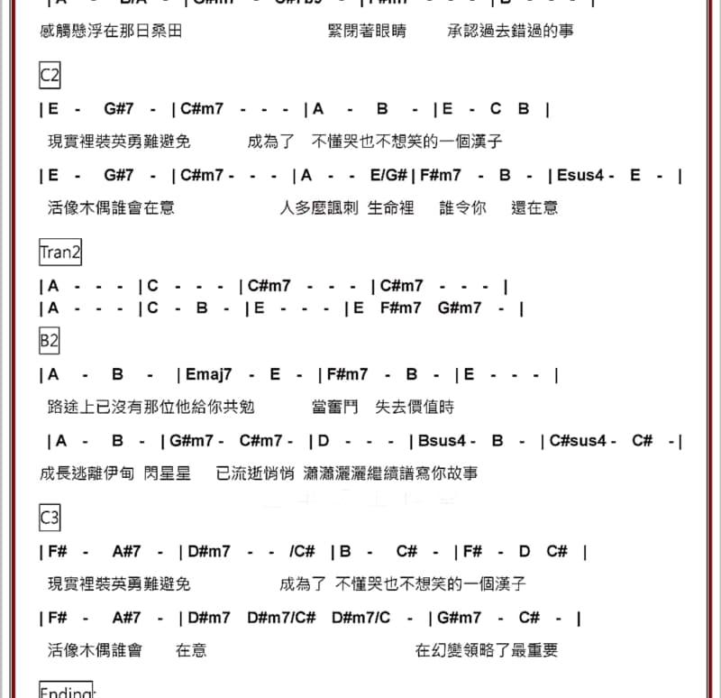 《有你就好》吉他谱_邱琢然