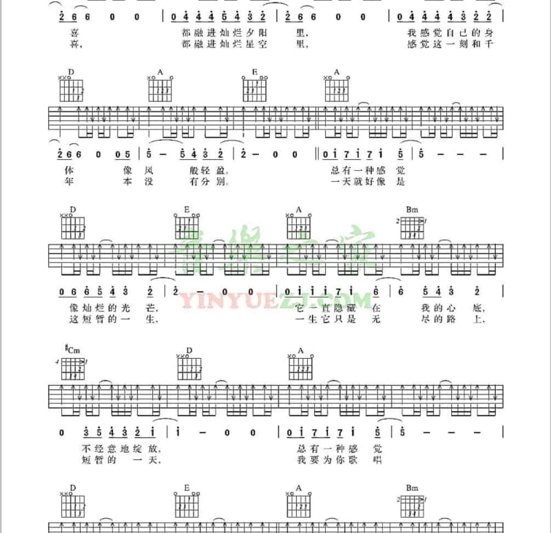《色盲》吉他谱_裘德