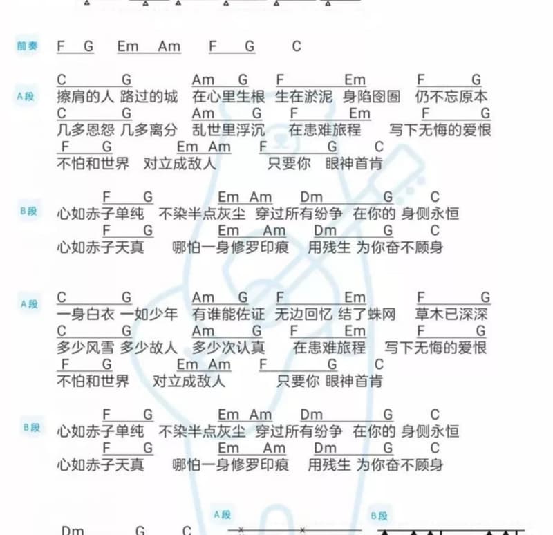 《渐行渐远》吉他谱_全建军