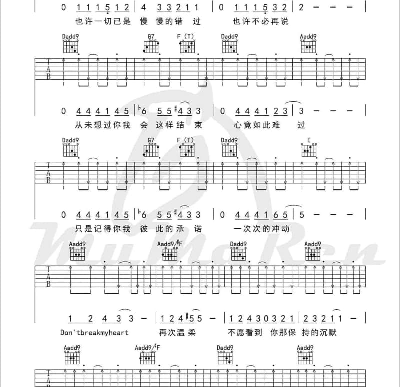 《阿狼》吉他谱_任军太