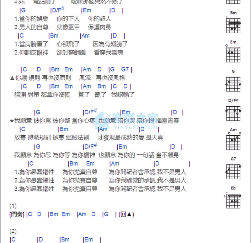 《孤独的大多数》吉他谱_曹权权
