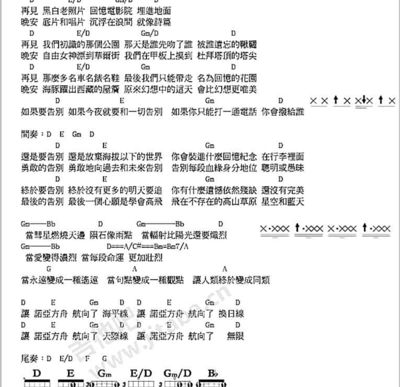 《我的爱从四面八方攻击你》吉他谱_山野