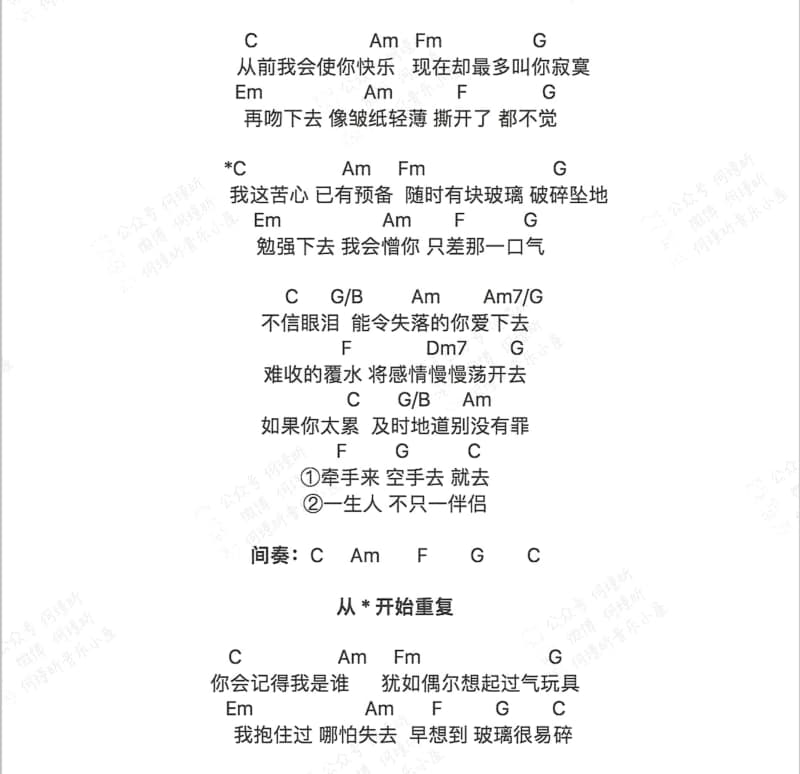 《别走远》吉他谱_尚士达