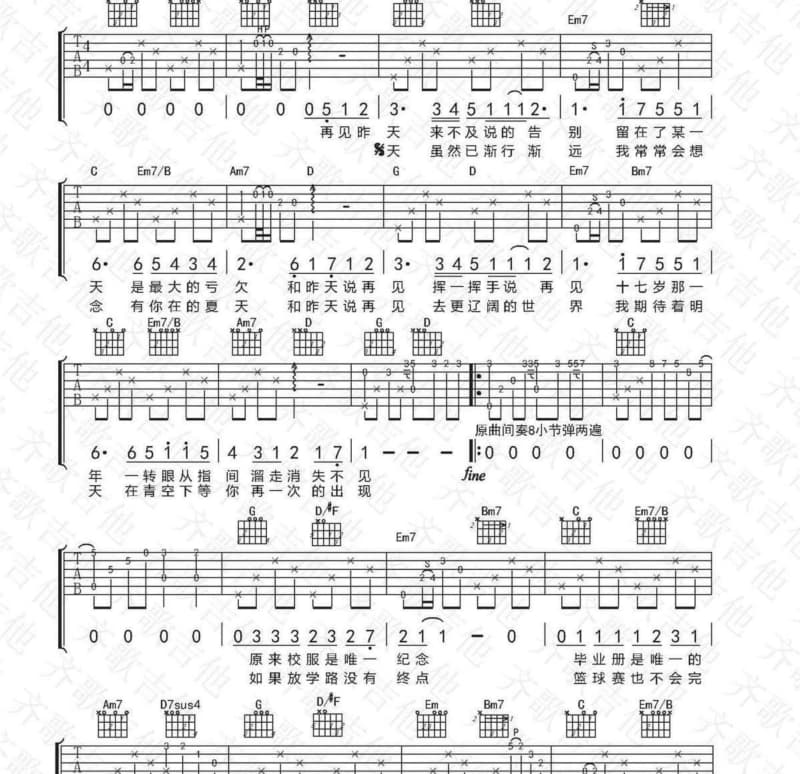 《撸起袖子加油干》吉他谱_十三狼