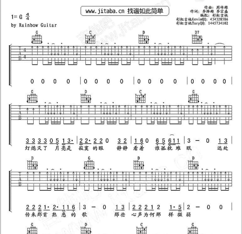 《如果你要离去》吉他谱_斯斯与帆
