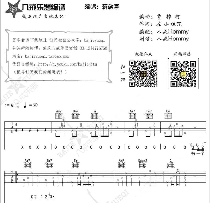 《飞鸟》吉他谱_苏琛