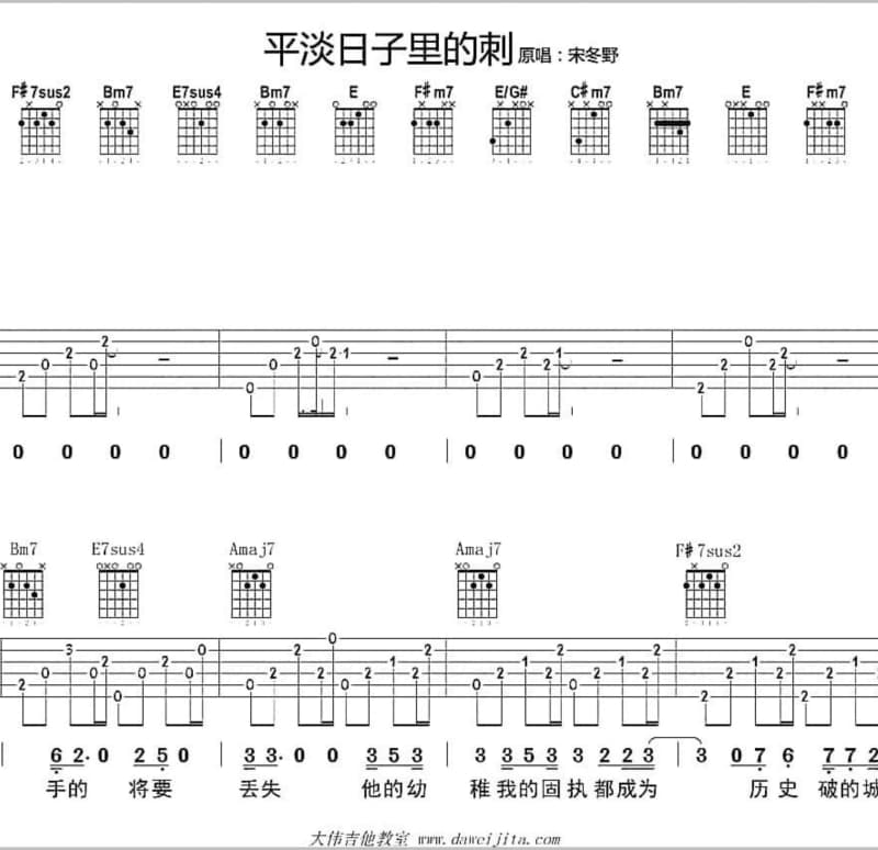《难道》吉他谱_苏立生