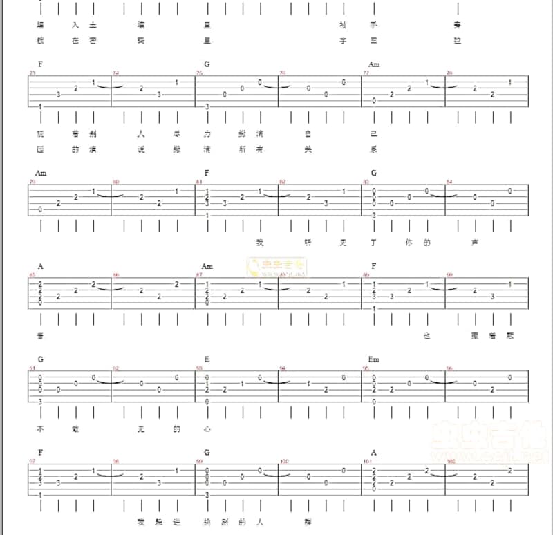 《Rise And Fall》吉他谱_苏醒