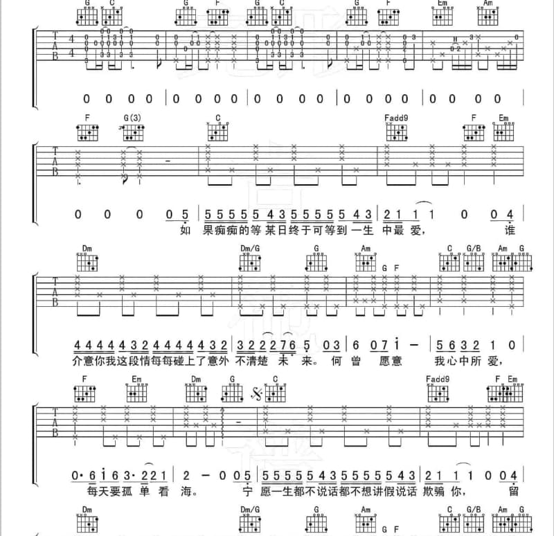 《What About Love》吉他谱_苏永康
