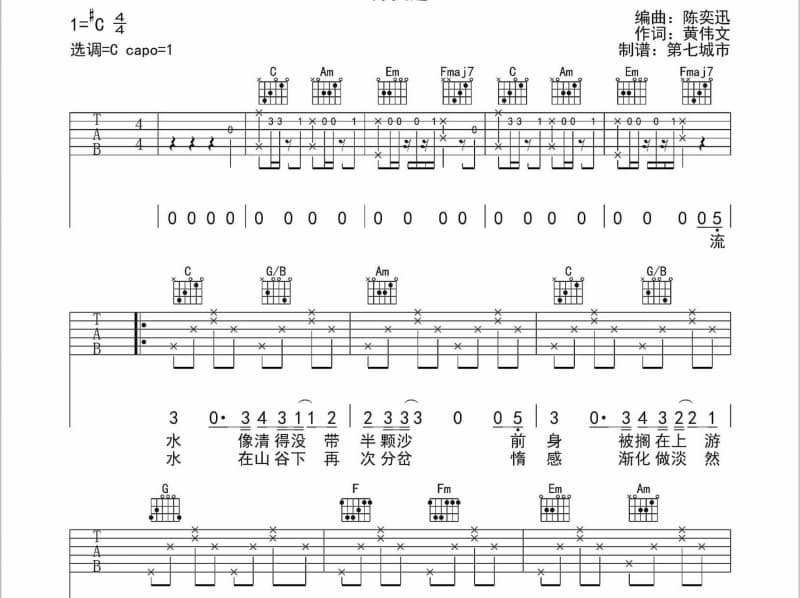 《假面舞曲》吉他谱_纪朝阳