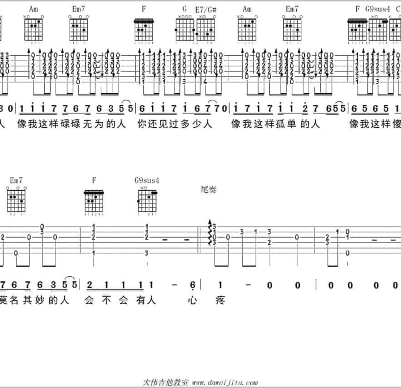 《回首瞬间》吉他谱_孙阳