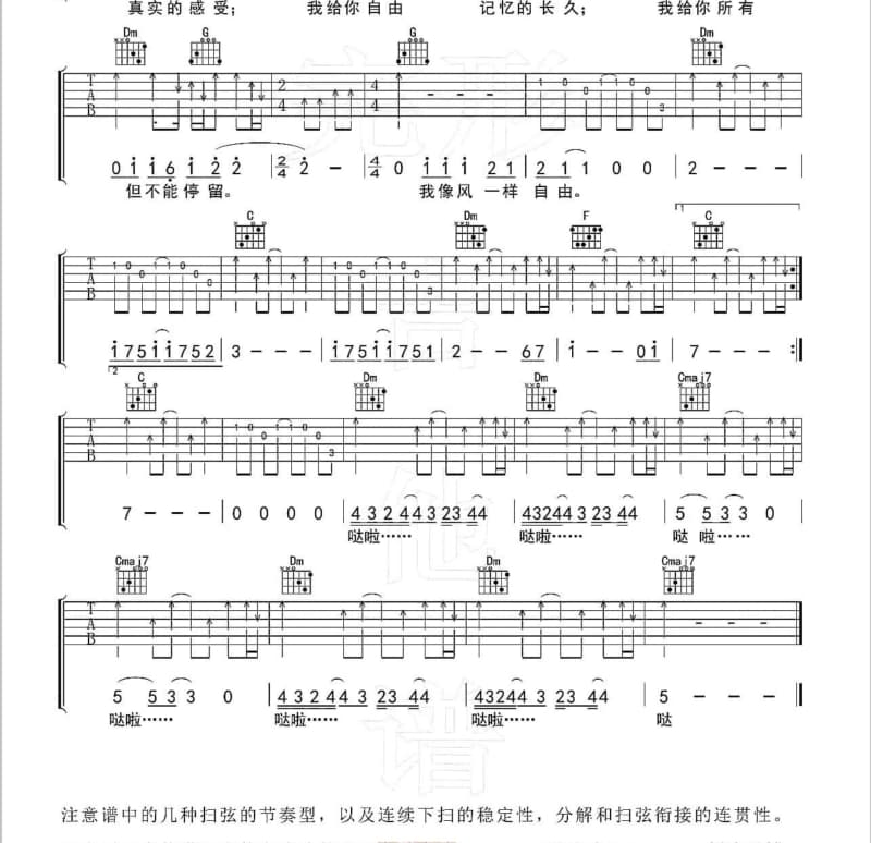 《问》吉他谱_孙阳