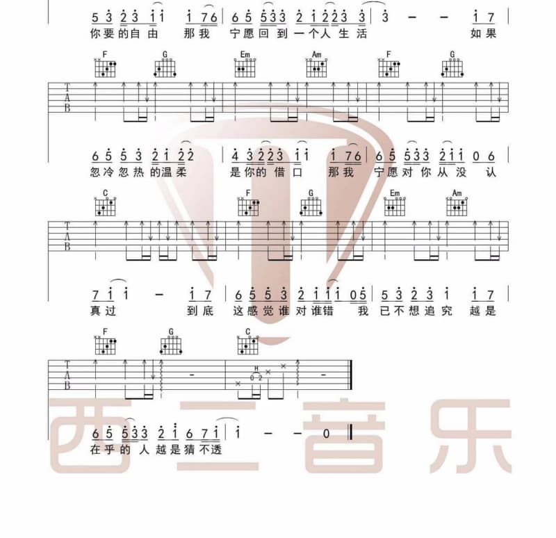 《亲爱的祖国向你报告》吉他谱_汤非