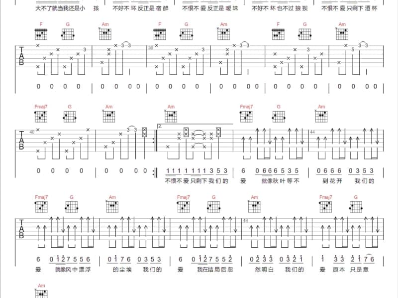 《我的傻丫头》吉他谱_贾富营