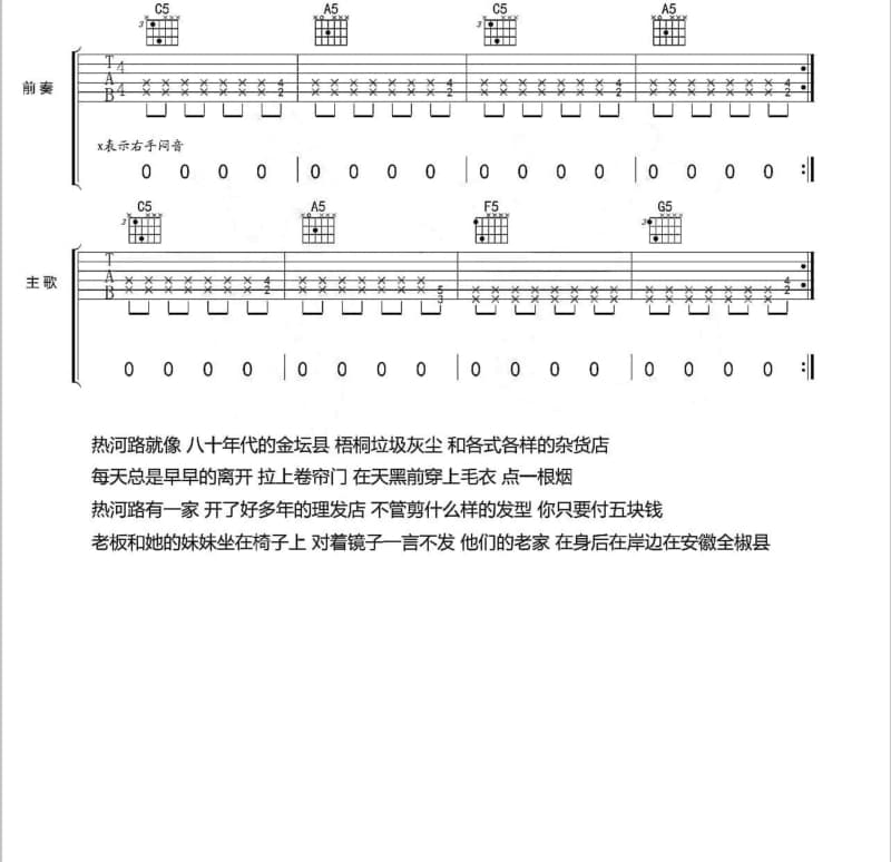 《大丰收老冰棍》吉他谱_田培良