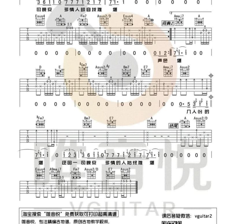 《别告诉我你恋爱了》吉他谱_常定晨
