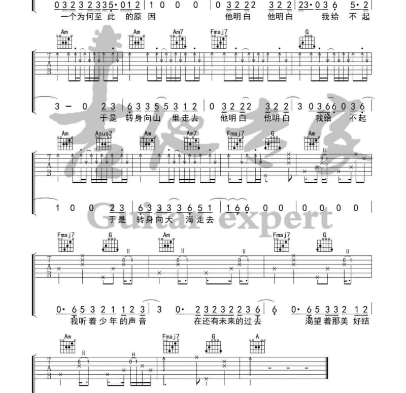 《乱世英雄》吉他谱_屠洪刚