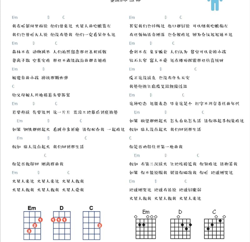 《不羁的生命》吉他谱_汪峰
