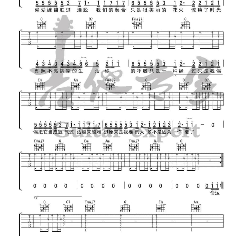 《乱唱》吉他谱_汪苏泷