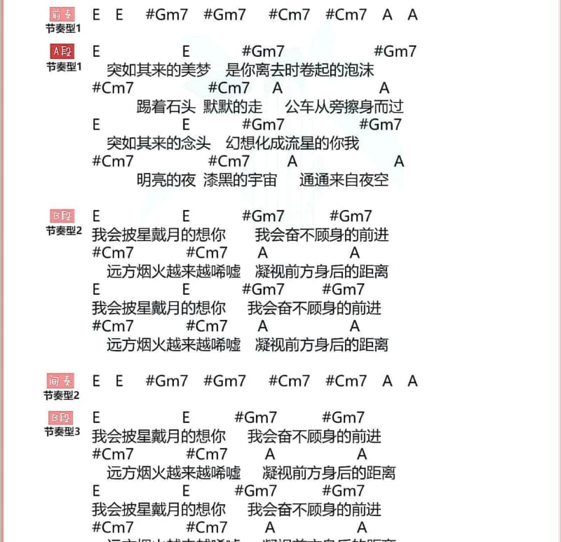 《他的爱》吉他谱_汪苏泷