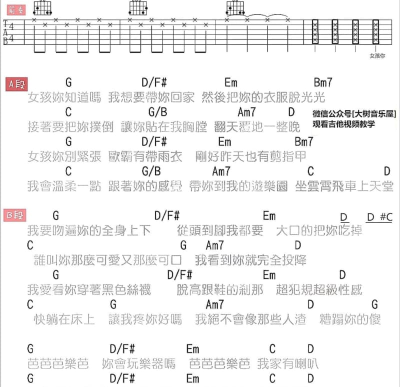 《寻觅》吉他谱_汪正正