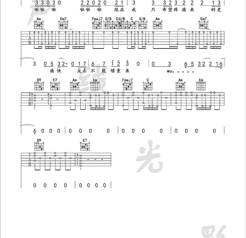 《星空下的秘密》吉他谱_王博文