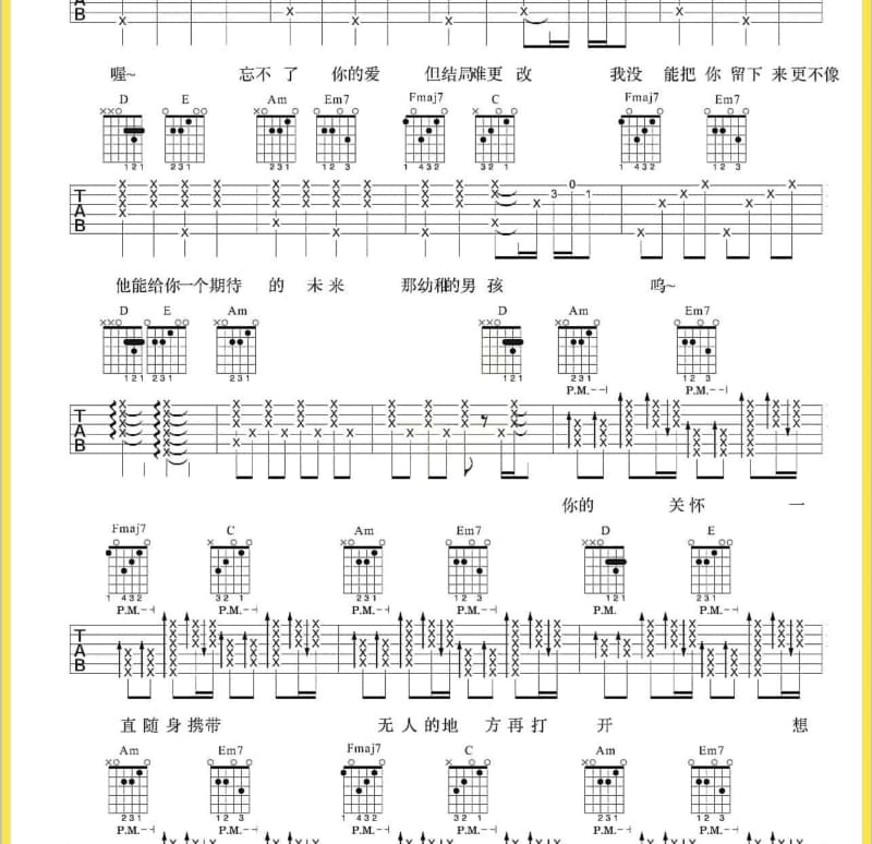 《Shoes》吉他谱_王大文