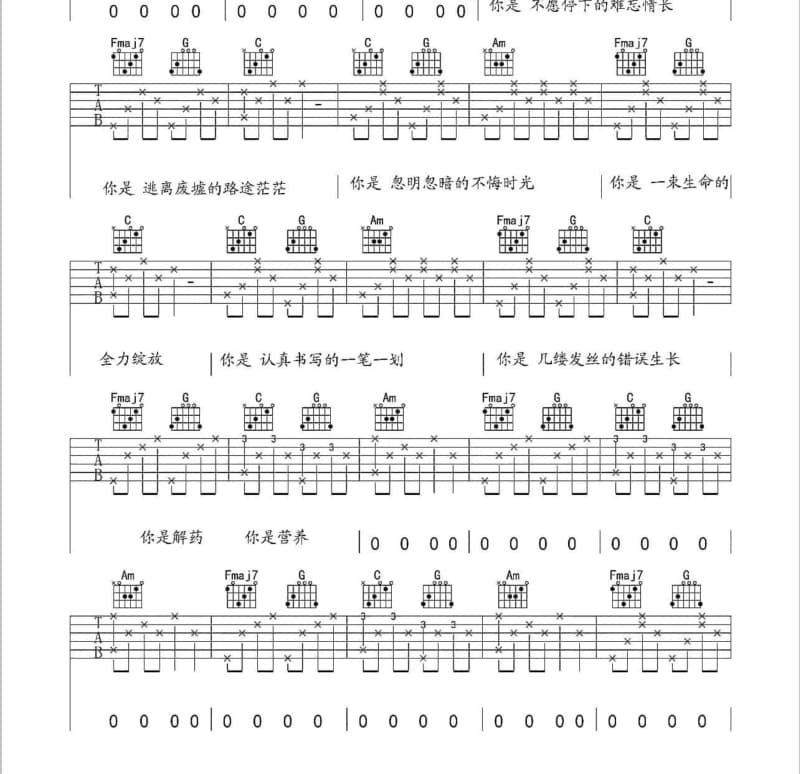 《我的城》吉他谱_常石磊