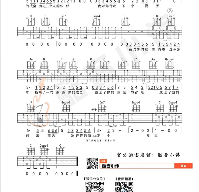 《Sometime》吉他谱_王浩信