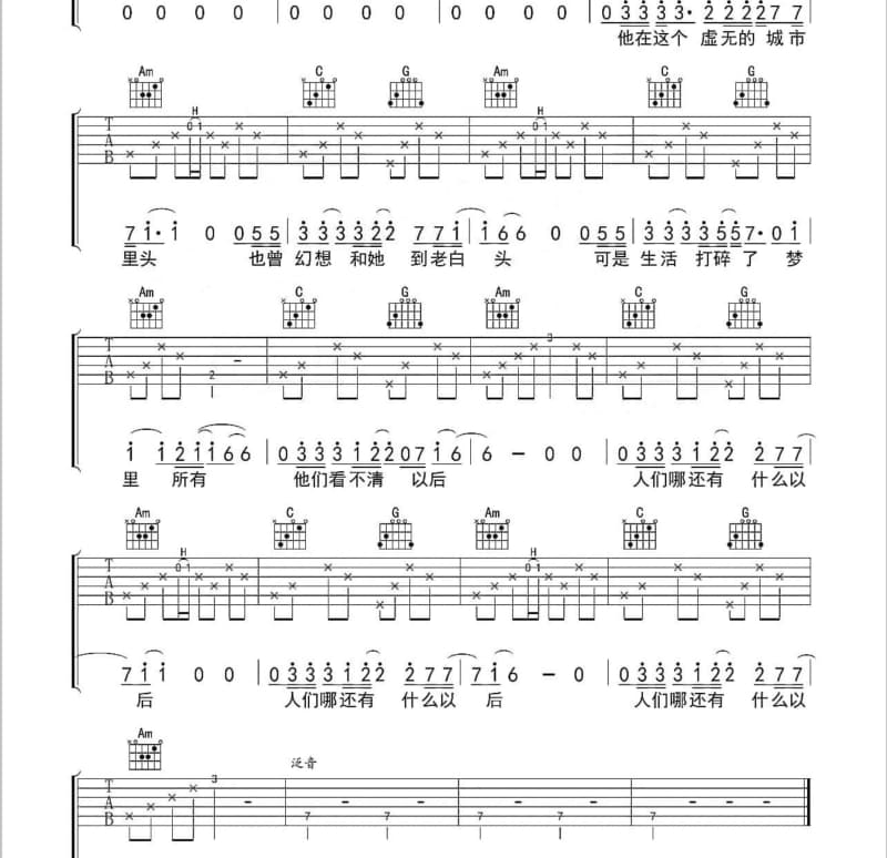 《2009我要活》吉他谱_王建房