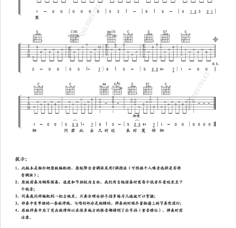《红尘》吉他谱_王建杰