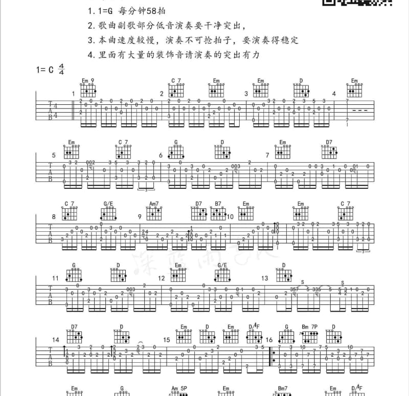 《想太多》吉他谱_王冕