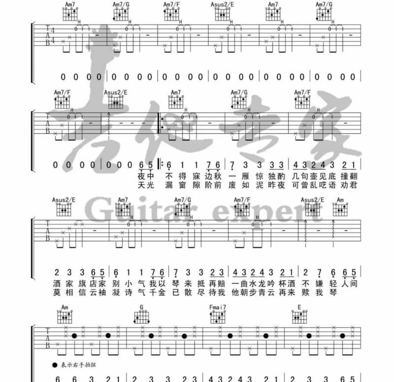 《浪子野心》吉他谱_王齐铭WatchMe