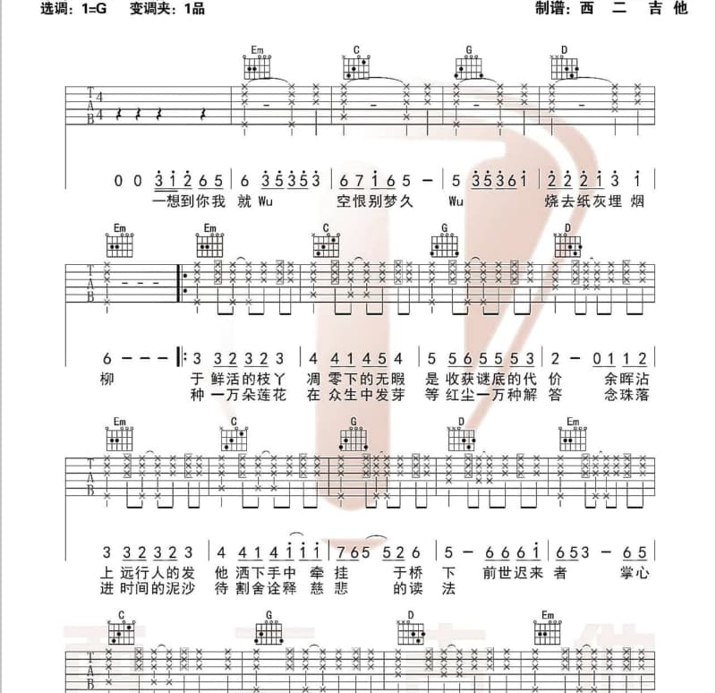 《王琪送亲》吉他谱_王琪