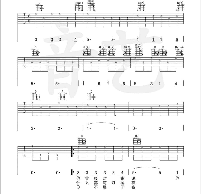 《Wake up》吉他谱_王啸坤