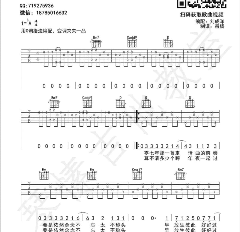 《风吹过的思念》吉他谱_陈楚生