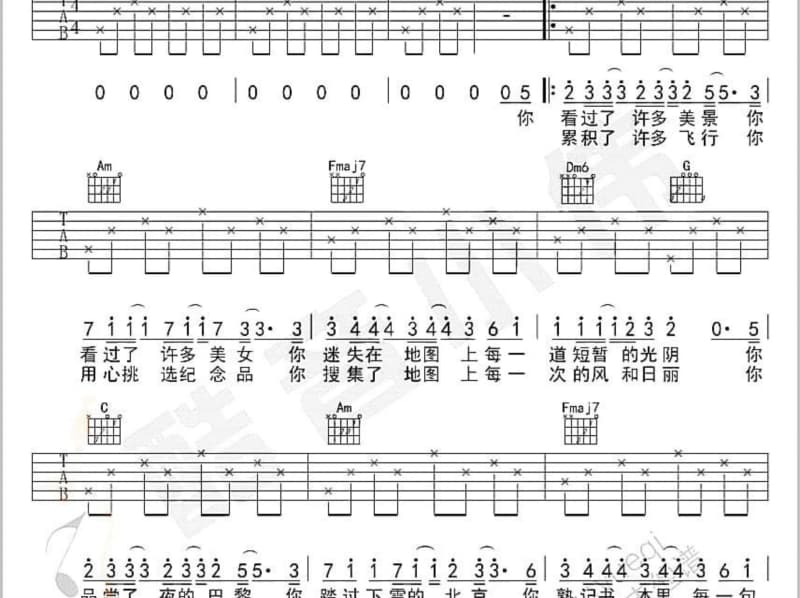 《孤独吉他》吉他谱_江都子