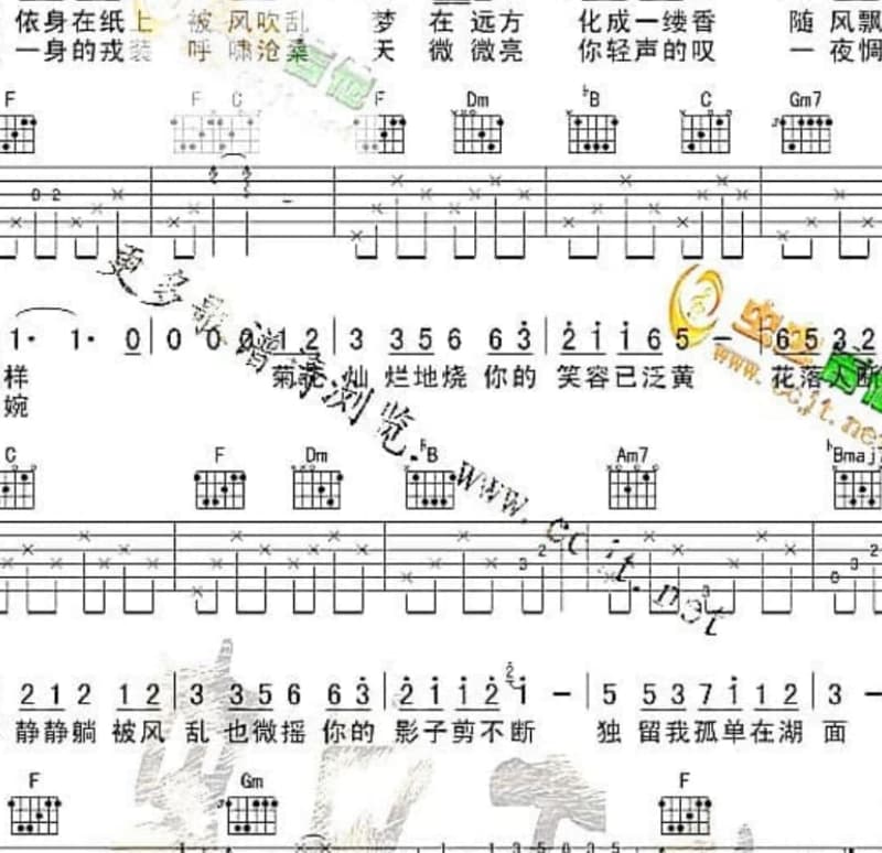 《不必勉强》吉他谱_王艺洋