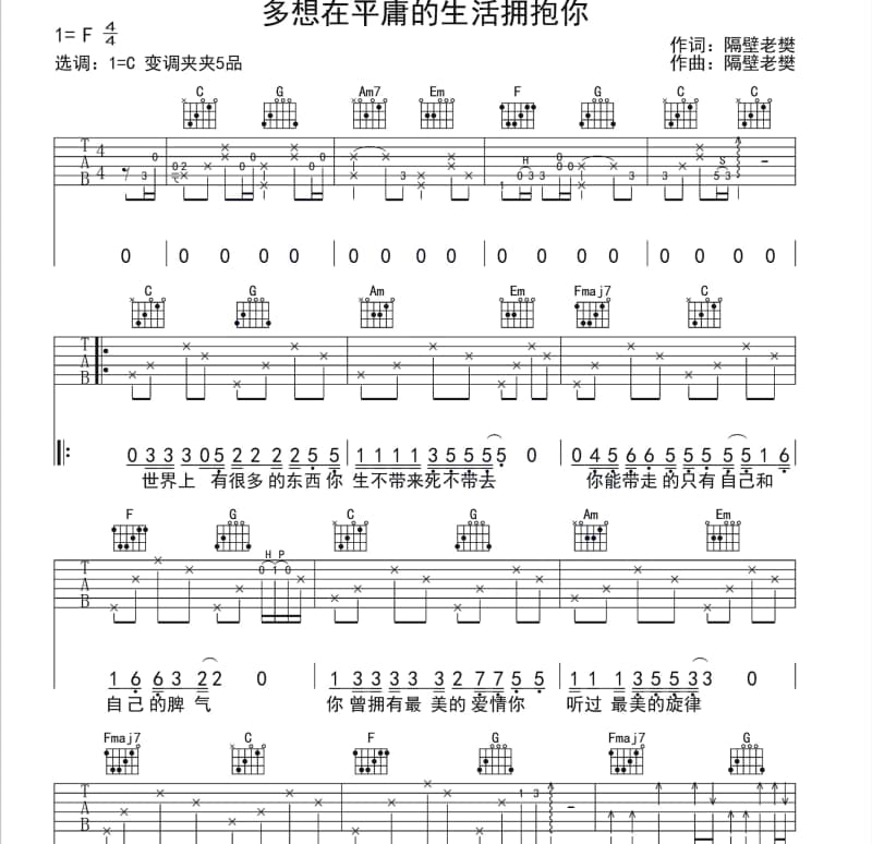 《小宇》吉他谱_王智豪