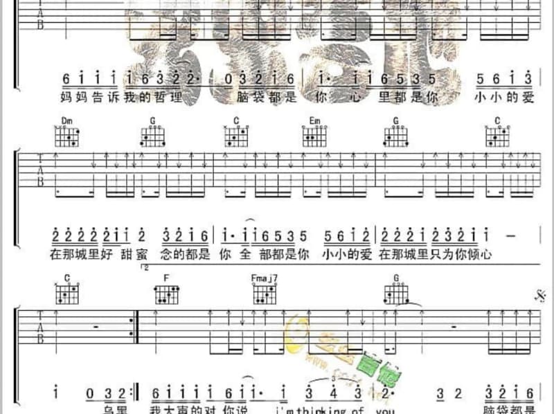 《选择伤害我》吉他谱_阿正