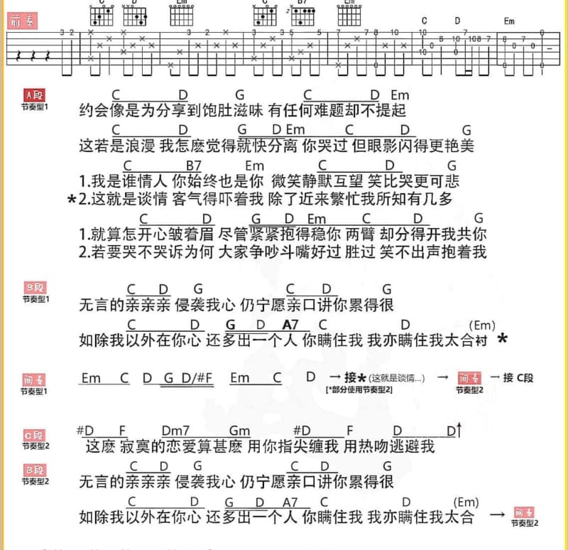 《梅兰梅兰我爱你2015》吉他谱_吴涤清